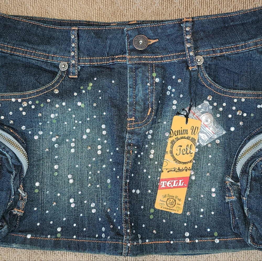Tell Denim Works Mini Skirt Size Small